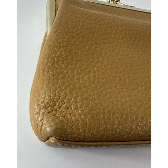 Dooney & Bourke Pebble Grain Leather Coin Purse Clutch Credit Card Slots Toffee - Picture 9 of 16